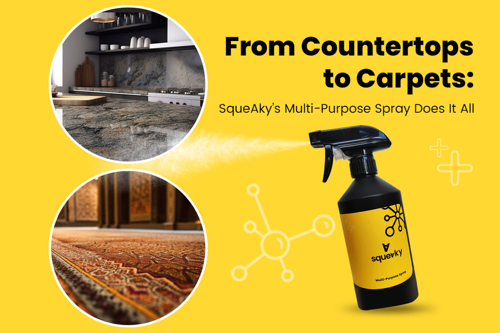 From Countertops to Carpets: SqueAky’s Multi-Purpose Spray Does It All